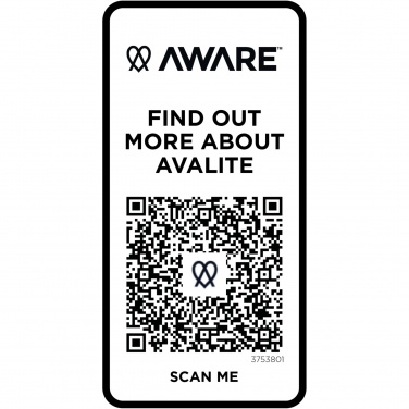 Logo trade mainoslahjat tuotekuva: Avalite lyhythihainen t-paita, unisex t-paita kierrätetystä materiaalista Aware™ alkuperä QR-koodi