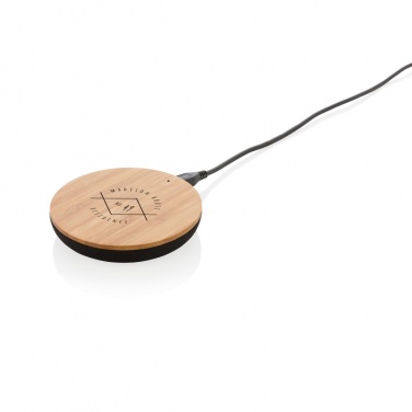 Logotrade mainostuote tuotekuva: Langaton, 5 W:n Bamboo X -laturi