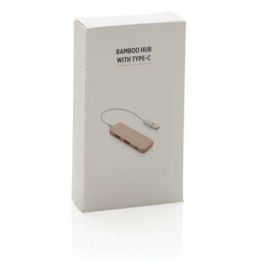 Logo trade liikelahjat tuotekuva: Bambuinen USB tyypin C hub