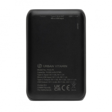 Logo trade mainoslahja kuva: Urban Vitamin Alameda 10000 mAh PD varavirtalähde
