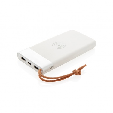 Logotrade liikelahja tuotekuva: Aria 8000 mAh 5 W:n langaton varavirtalähde