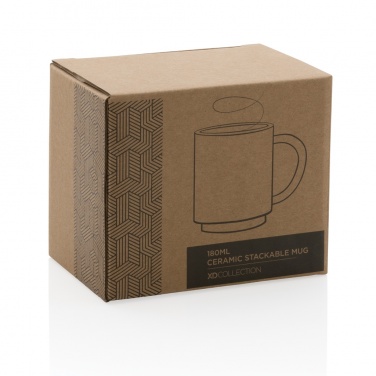 Logo trade mainoslahjat tuotekuva: Keraaminen pinottava muki 180ml
