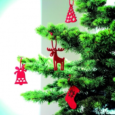 Logo trade mainoslahja kuva: Set of 6 felt tree hangers