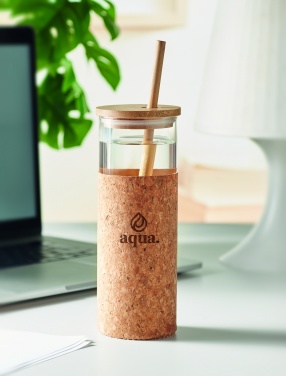 Logo trade mainoslahjat tuotekuva: Lasinen juomapullo 450 ml