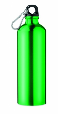 Logo trade mainoslahja kuva: Yksiseinäinen 750 ml alumiinipullo karabiinilla mukautettavalla painatuksella