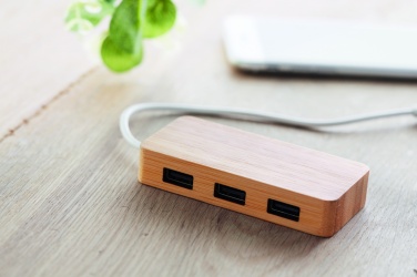 Logo trade liikelahjat tuotekuva: Bambu USB- keskitin