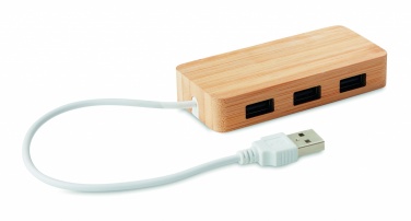 Logo trade mainoslahjat tuotekuva: Bambu USB- keskitin