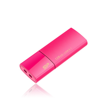 Logotrade liikelahjat mainoslahjat tuotekuva: Pendrive Silicon Power 3.0 Blaze B05, pinkki