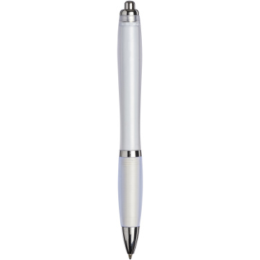 Logo trade mainoslahjat ja liikelahjat kuva: Curvy ballpoint pen with frosted barrel and grip