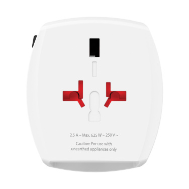 Logotrade mainoslahja ja liikelahja kuva: SKROSS World Travel MUV 2-napainen USB A ja C adapteri