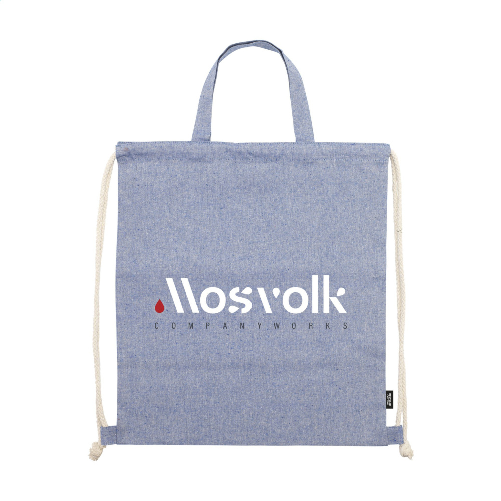 Logo trade mainoslahja kuva: GRS Recycled Cotton PromoBag Plus (180 g/m²) reppu