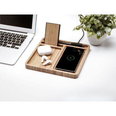 Logo trade mainoslahjat tuotekuva: Bamboo Organizer laturi