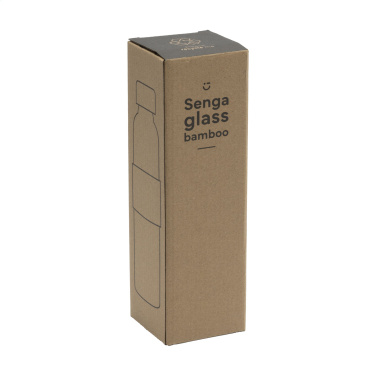 Logo trade mainostuote kuva: Senga Glass Bamboo 500 ml juomapullo