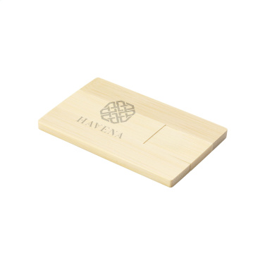 Logo trade mainoslahjat tuotekuva: Luottokortti USB Bamboo 8GB