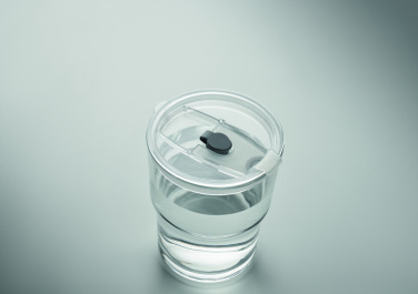 Logotrade mainostuote tuotekuva: Lasipullo pillillä 400ml