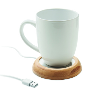 Logo trade liikelahjat tuotekuva: Bambuinen mukilämmitin USB:llä