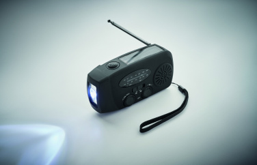 Logotrade liikelahjat mainoslahjat tuotekuva: Radio SOS LED-taskulampulla