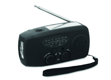 Logotrade liikelahja tuotekuva: Radio SOS LED-taskulampulla