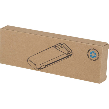 Logo trade liikelahja kuva: Alkes 5 000 mAh:n ja 12 W:n kierrätysmuovista valmistettu vedenkestävä varavirtalähde jousihaalla