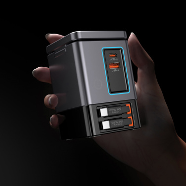 Logotrade mainoslahja tuotekuva: Urban Vitamin Sacramento 105WGAN -laturi, kaapelit