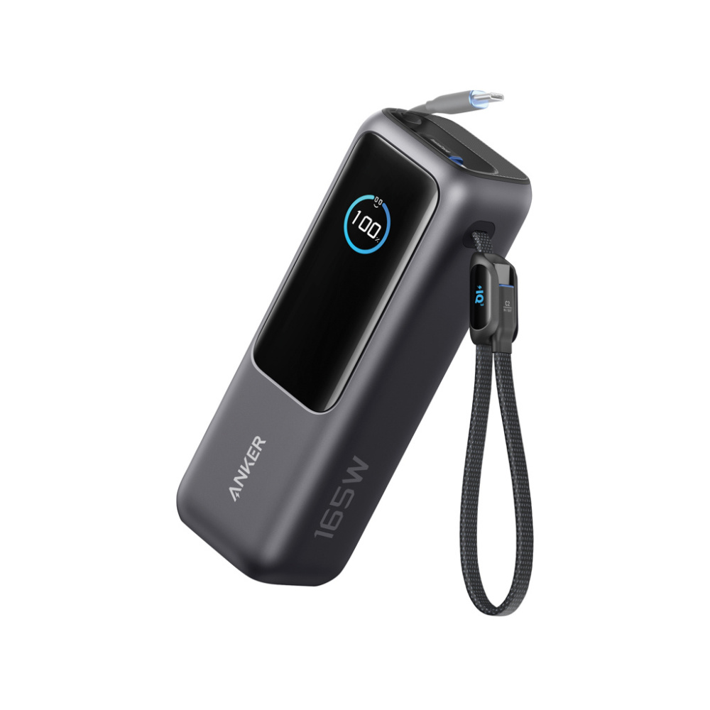 Logo trade mainoslahjat ja liikelahjat kuva: Anker-varavirtalähde 25 000 mAh, 165 W, kelautuva kaapeli