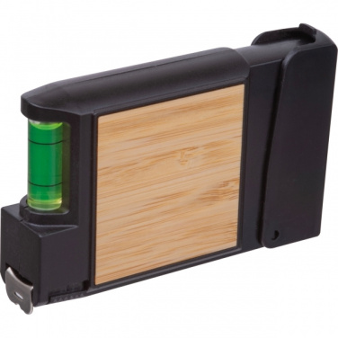 Logotrade mainoslahja ja liikelahja kuva: 3 metrin mittanauha ja vatupassi HALIFAX