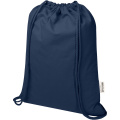 Peru Blend 180 g/m²:n GRS-kierrätetystä materiaalista valmistettu 5 litran narureppu, Laivasto