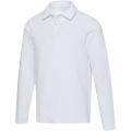 Apollo pitkähihainen unisex-poolopaita, Valkoinen