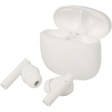 Logotrade mainostuote tuotekuva: Alterf kierrätysmuovista valmistetut langattomat True Wireless Bluetooth® -kuulokkeet silikonisilla korvasovittimilla