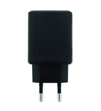 Logotrade mainostuote tuotekuva: EU:n 2-napainen adapter/laturi