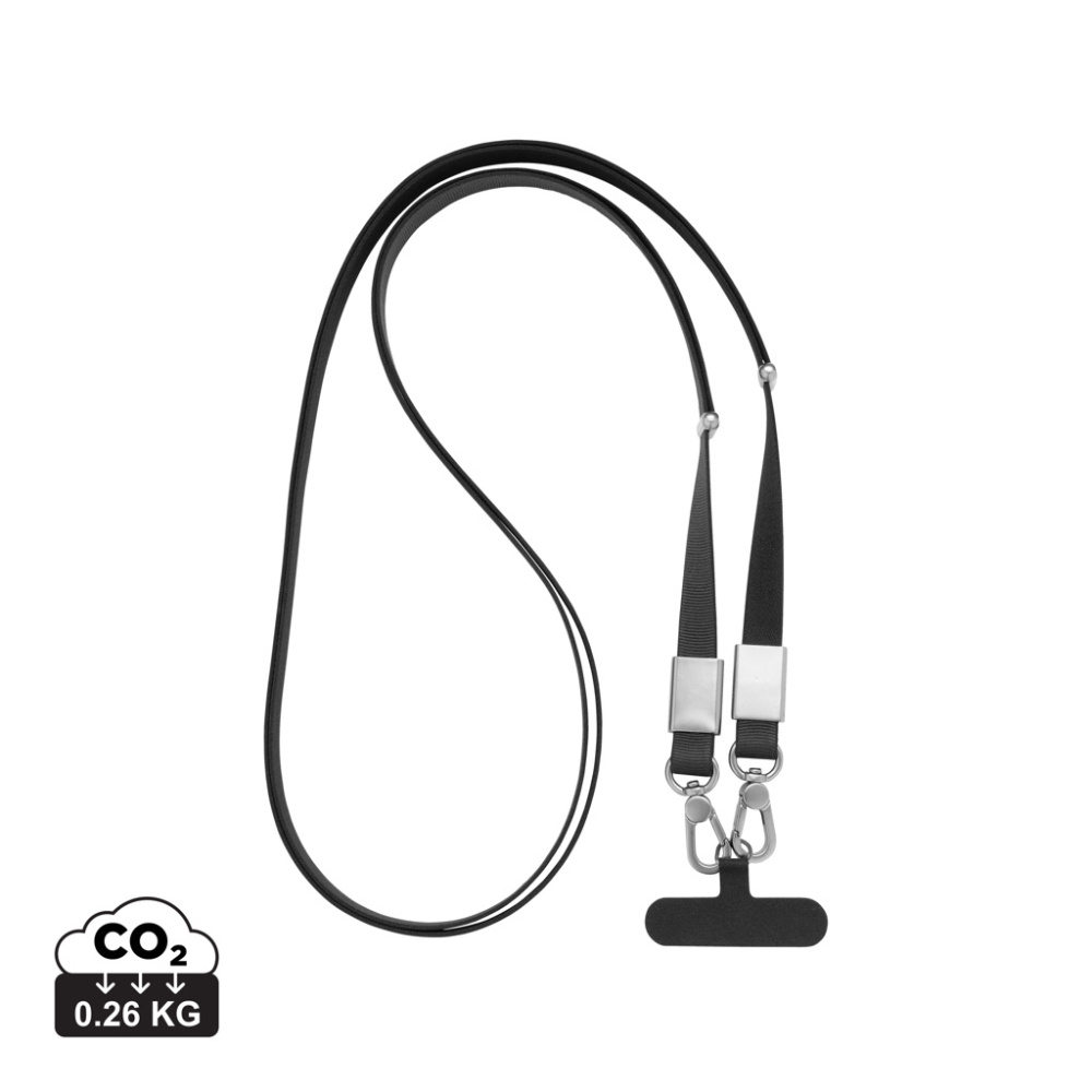 Logotrade mainoslahjat ja liikelahjat tuotekuva: Nivo RCS-kierrätetty PET crossbody-kaulanauha
