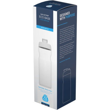 Logo trade liikelahjat mainoslahjat kuva: H2O Active® Eco Base 650 ml -urheilujuomapullo läppäkannella