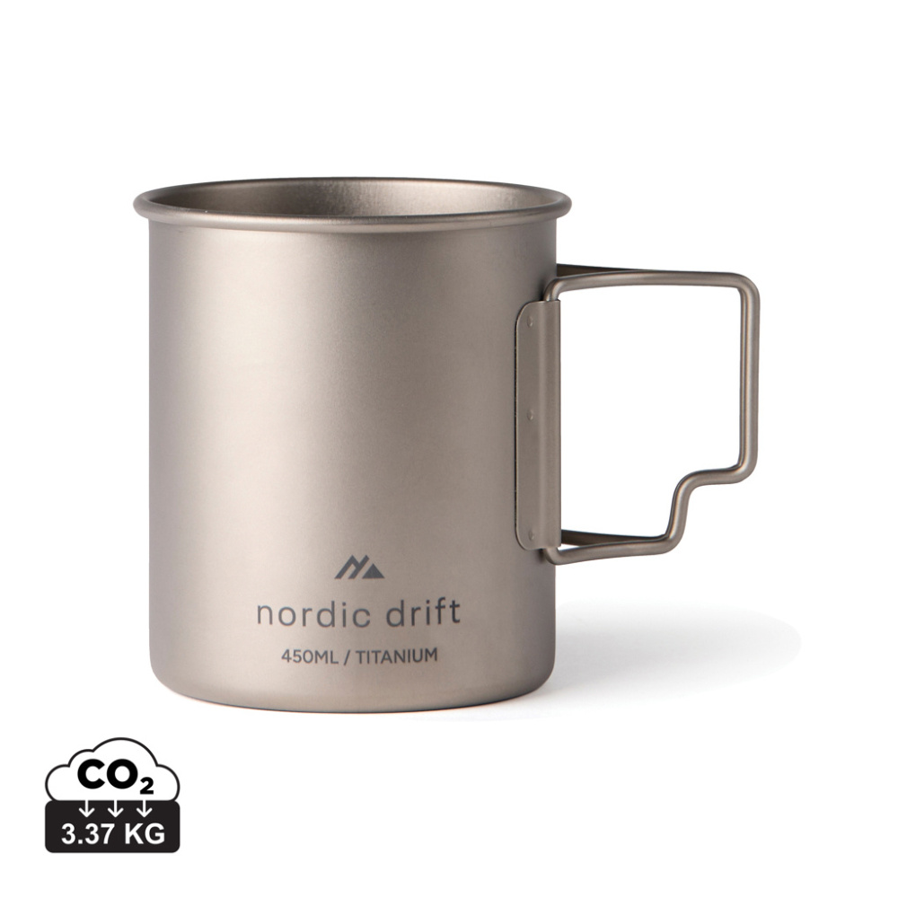 Logo trade liikelahja mainoslahja tuotekuva: Nordic trail-ultrakevyt titaaninen muki 450ml