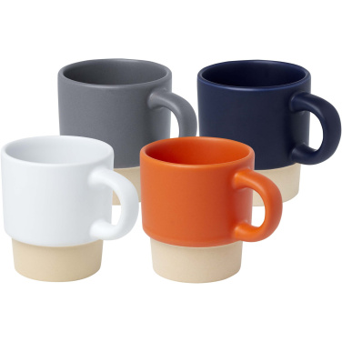 Logotrade firminės dovanos nuotrauka: Olympia 130 ml sukraunamas expresso puodelis moliniu dugnu