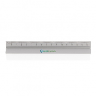 Logotrade dovana nuotrauka: 15 cm. Aliuminio trikampė liniuotė