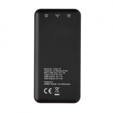 Logotrade reklaminiai produktai nuotrauka: Didelio tankio 10 000 mAh kišeninis maitinimo blokas