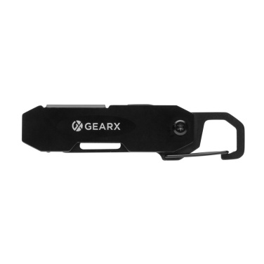 Logotrade reklaminiai produktai nuotrauka: Sulankstomas „Gear X“ kasdienio naudojimo įrankis su karabinu ir siuntų pjaustytuvu