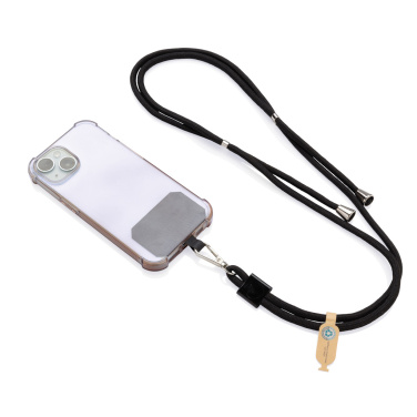 Logotrade reklaminiai produktai nuotrauka: „CarryLoop RCS“ perdirbto PET reguliuojamo dydžio telefono laikiklio virvelė