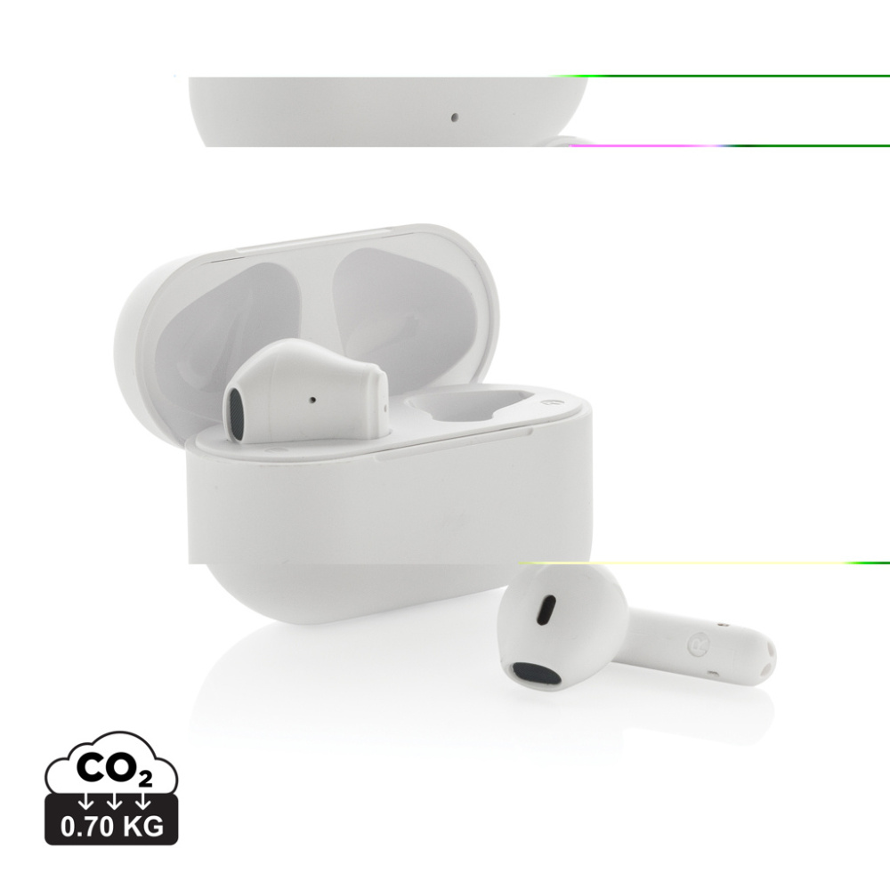 Logotrade reklaminiai produktai nuotrauka: „Tunevo RCS“ perdirbto plastiko belaidės ausinės