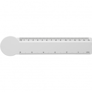 Logotrade dāvanas foto: Tait 15 cm apļa formas otrreizējās plastmasas lineāls 