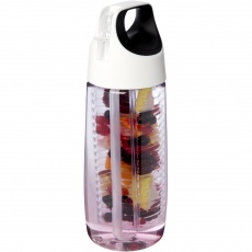HydroFruit 700 ml otrreizēji pārstrādāta plastmasas sporta pudele ar pārslēdzamu vāku un infūziju