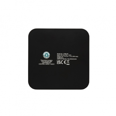 Logotrade korporatīvās dāvanas foto: RCS pārstrādāta plastmasas 10 W bezvadu lādētājs ar USB portiem