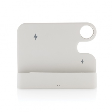 Logotrade dāvanas foto: Joltz RCS pārstrādāta plastmasas dubultā 15 W lādētājs ar iWatch slotu