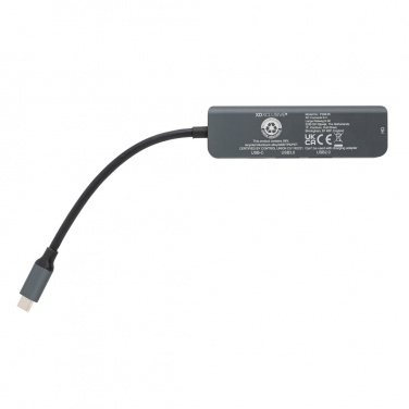 Logotrade Ideja dāvanas foto: Terra RCS pārstrādāta alumīnija centrmezgls ar HDMI ieeju