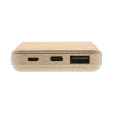 Logotrade logo dāvanas foto: Korķa un kviešu 5000 mAh kabatas jaudas banka