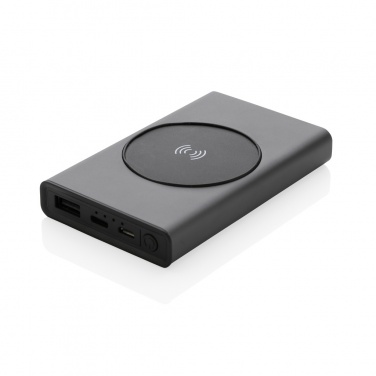 Logotrade Ideja dāvanas foto: Terra RCS pārstrādāta alumīnija 5000 mAh jaudas banka 5W bezvadu