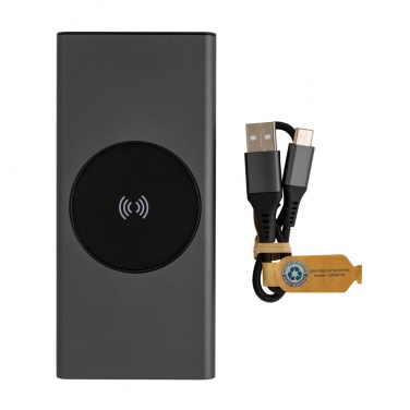 Logotrade dāvanas foto: Terra RCS pārstrādāta 18W alumīnija 10000 powerbank 10W