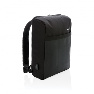 Logotrade biznesa dāvanas foto: Swiss Peak 15" pretaizdzīšanas RFID un USB mugursoma bez PVC