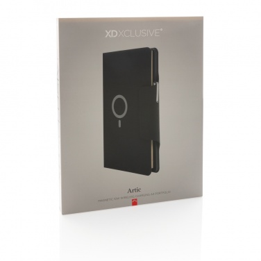 Logotrade biznesa dāvanas foto: Artic Magnetic 10W bezvadu uzlādes A4 portfelis