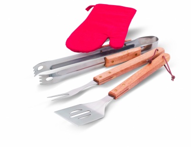 Logotrade dāvanas foto: BBQ priekšauts ar BBQ instrumentiem